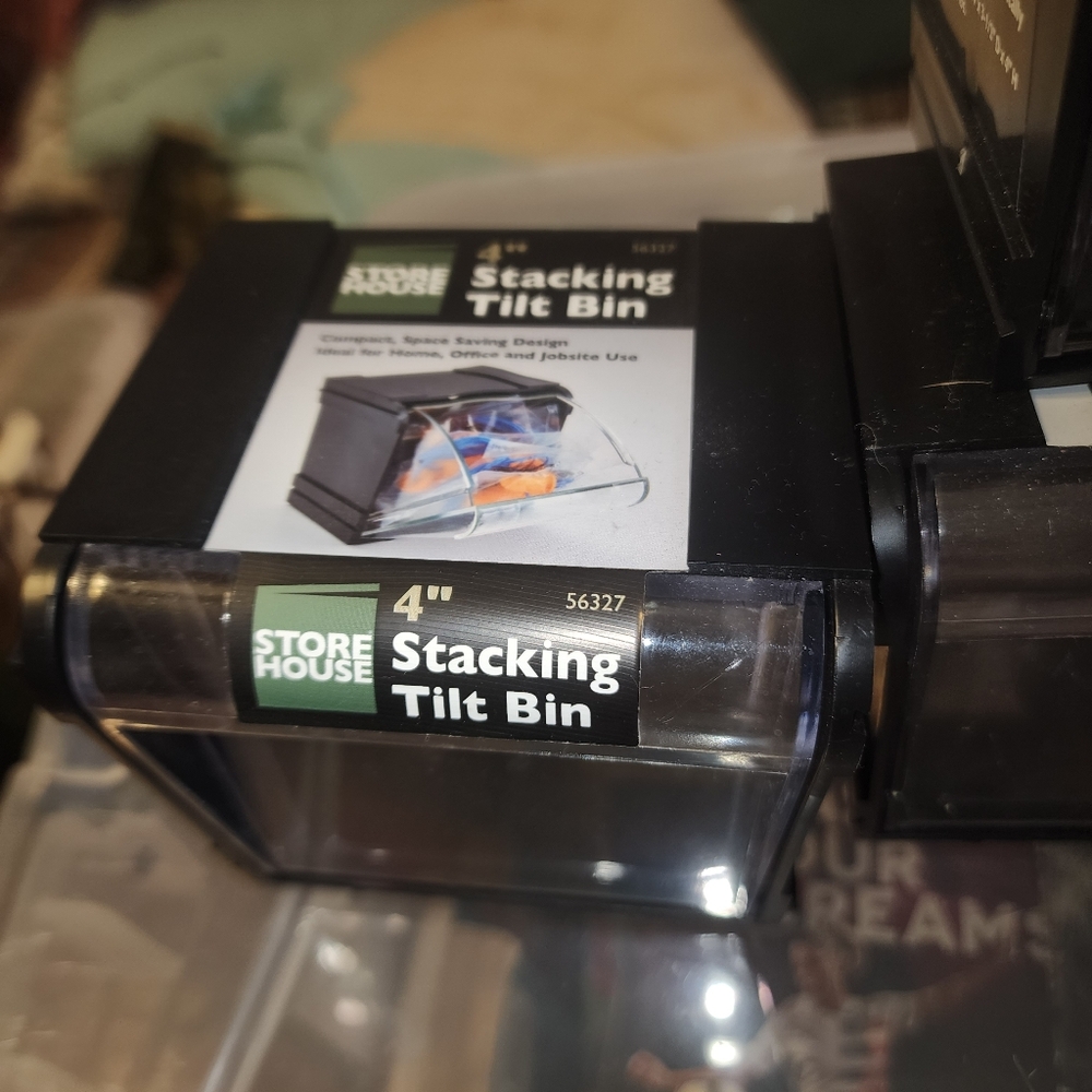 STORE HOUSE NWT 4" STACKABLE BINS SET OF 6